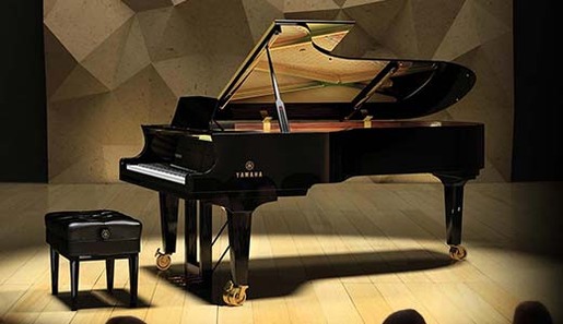 Yamaha grand piano of the same type as the Yamaha CF