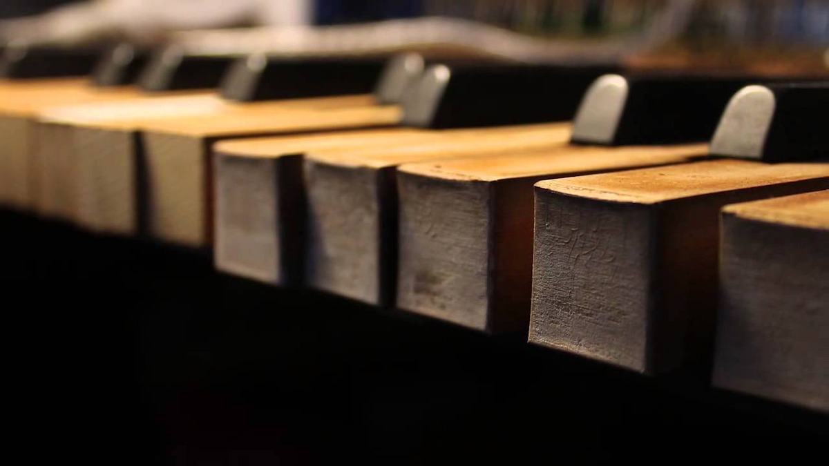Row of piano hammers ready for a rebuild